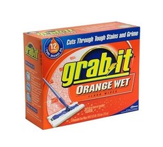 Pledge GRAB IT ORANGE Wet Floor Wipes 24 Pack Sealed 10&quot; x 8.25&quot; - £37.60 GBP