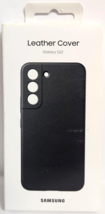 Genuine OEM Samsung Galaxy S22 Leather Cover Black Back Case EF-VS901 - £14.36 GBP