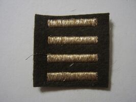 WW2 ARMY OVERSEAS SERVICE BARS 4 BARS 2 YEAR SERVICE GOLD BULLION THREAD... - $7.92