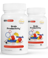 2 Pack Brain Productivity, ayuda a reducir la sobrecarga mental-60 Cápsu... - $1,322.88 MXN