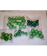 Vintage 49 Light Green Glossy Glass Marbles Maker Unknown - $445.99 MXN