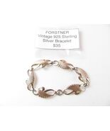 Vintage Forstner Sterling Silver Linked Fancy Swirled Branched Bracelet ... - €30,39 EUR