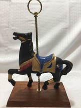 San Pacific  Carousel Horse Figurine  made in Taiwan Black Horse - $15.24
