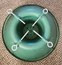Live Christmas Tree Stand Large Green Plastic Up To 8Ft 80lbs 6&quot; Diamete... - $19.11