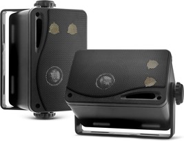 3 way Mini Box Speaker System 3.5 Inch 200 Watt Waterproof Marine Grade Mount Sp - £56.94 GBP