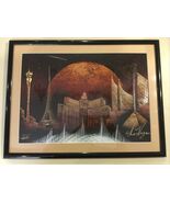 SIGNED Las Vegas  FANTASY Litho PRINT  BELLAGIO MOON MARS - $98.98