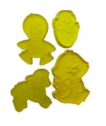 Lot of 4 Yellow Plastic Easter Cookie Cutters Chick Lamb Wilton Hallmark... - $13.29 CAD