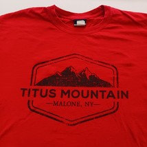 MV Sport TITUS MOUNTAIN Spellout Men's Red Cotton Shirt Long Sleeve Size Large image 5