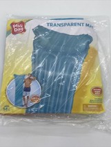 Play Day Transparent Pool Mat Inflated Size: 66&quot; L x 24&quot; W x 9&quot; H Float Raft - £8.28 GBP