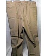Berle Men&#39;s Pleated Khaki Chino Dress Pants Cuffed Pant Legs 44Rx29 1/4 ... - £15.71 GBP