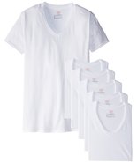 Hanes Mens 100% Cotton Tag Free 6 Pack V-Neck T Shirts - Black 2X-Large - $39.98 - $41.05