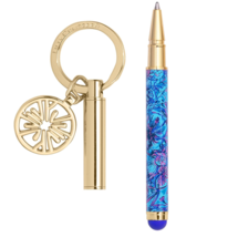 Lilly Pulitzer Keychain Pen w Stylus Tip, Black Ink Ballpoint Pen, Mini Stylus - $27.69