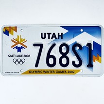 2002 United States Utah Olympic Winter Games Passenger License Plate 768S1 - £17.04 GBP