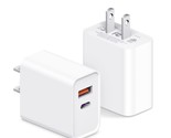 Usb C Wall Charger Block, 2-Pack 20W Dual Port Fast Charger, Qc+Pd 3.0 P... - $18.99