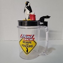 Vintage 1997 Bud Ice Beer Mug Talking Penguin Beware the Penguin - £10.45 GBP