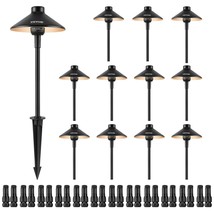 VEVOR 12 Pack Low Voltage Landscape Path Lights, 3W 210LM 12V-24VAC/DC Outdoor  - £120.00 GBP