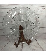 Vintage Fostoria Shirley Etched Glass Baroque Serving Platter Plate Cake... - $24.66 CAD