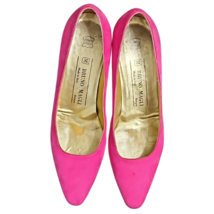 Vintage Bruno Magli Pink Suede 2" Kitten Heel Size 7 1/2 AA Hot Pink! image 5