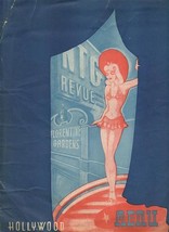 Florentine Gardens Night Club Menu Hollywood California 1940&#39;s Marilyn Monroe  - £37.58 GBP