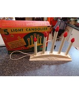 Vintage Paramount Christmas 5 Light Candolier In Original Box Bulbs Works - $744.21 MXN