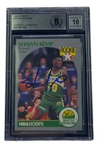Shawn Kemp Unterzeichnet 1990-91 Hoops #178 Seattle Supersonics Basketball Bas - £116.27 GBP