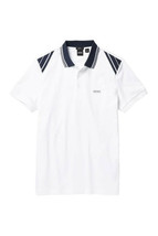 Hugo Boss Men&#39;s Paule 1 Short Sleeve Slim Fit Cotton Polo Shirt,White,XX... - £130.89 GBP