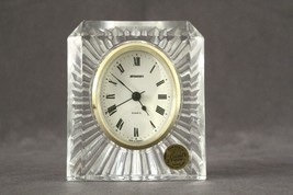 Starburst Pattern Crystal Mantel Cristal D&#39;Arques Durand Staiger Quartz Clock - £20.93 GBP