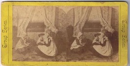 Stereo View Card Stereograph Little Hearts Come To Grand - £3.86 GBP