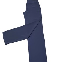 Chico&#39;s Women 1(8) Medium  High Rise Wide Leg Trouser Dress Pant Navy Blue - £19.97 GBP