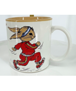 Vintage 80's Jogger Rabbit Mug Running Coffee Cup - $14.84