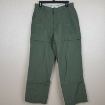 Arizona Women&#39;s Convertible Cargo Pants Size 11 Olive Green Nylon TM20 - $10.88