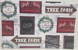 Set Of 4 Same Thin Plastic Placemats(11&quot;x 17&quot;)CHRISTMAS Theme Signs,Tree Farm,Hl - £14.01 GBP