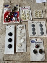 Vintage buttons, Le Chic, Prims, Lansing, lot of 36 Buttons, metal, leather NOS - £14.79 GBP