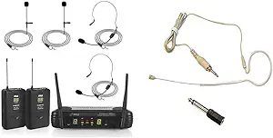 Pyle 2 Channel Wireless Microphone System - PDWM3400 &amp; Over Ear Boom Microphone  - £214.32 GBP