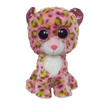 Ty Beanie Boos Lainey Leopard Wild Cat Pink Green Plush 2020 6.25&quot; - £15.79 GBP