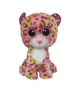 Ty Beanie Boos Lainey Leopard Wild Cat Pink Green Plush 2020 6.25&quot; - £15.80 GBP