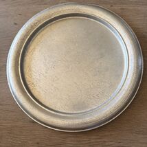 Vintage West Bend Aluminum Crackle Pattern Round Tray - $11.87