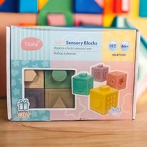 Infant Soft Stacking Blocks Sensory Bath Teething Toys 12 Pack Educational Baby - £10.99 GBP
