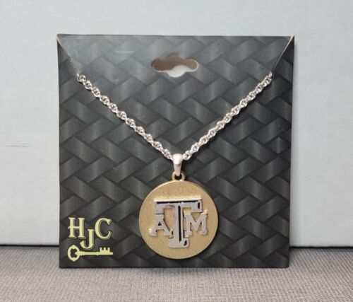 Texas A&amp;M University Aggies Necklace NCAA Jewelry Two-tone Gold &amp; Silver... - £8.41 GBP