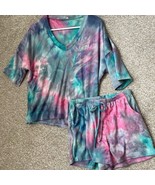 New Magnolia Dark Multicolored Toe Dye Short &amp; Short Set Size Small - $587.40 MXN