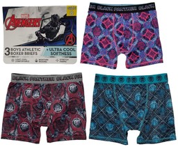 Marvel Black Panther  3Pc Ultra Cool Soft Athletic Boxer Briefs Boy Unde... - £8.69 GBP