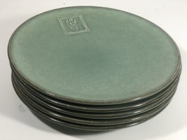 Pfaltzgraff Naturewood Serenity Green Round 11&quot; Dinner Plates Dragonfly Lot Of 5 - £100.47 GBP