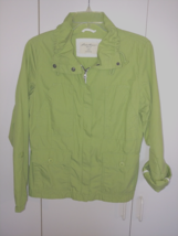 Eddie Bauer Ladies LS/ROLL-TAB Light Green COTTON/NYLON JACKET-M-WORN Once - £13.05 GBP