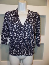 J. CREW Anchors Aweigh Cotton Crepe Cardigan Sweater Button Front Size S... - €22,30 EUR
