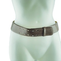 ANN TAYLOR Belt Taupe Snake Skin Embossed Leather Women&#39;s Size M 31-35&quot; Waist - £10.78 GBP