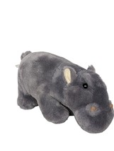 ACE Gray Hippo Hippopotamus Zoo African Realistic Plush Stuffed Animal 11&quot; - £20.24 GBP