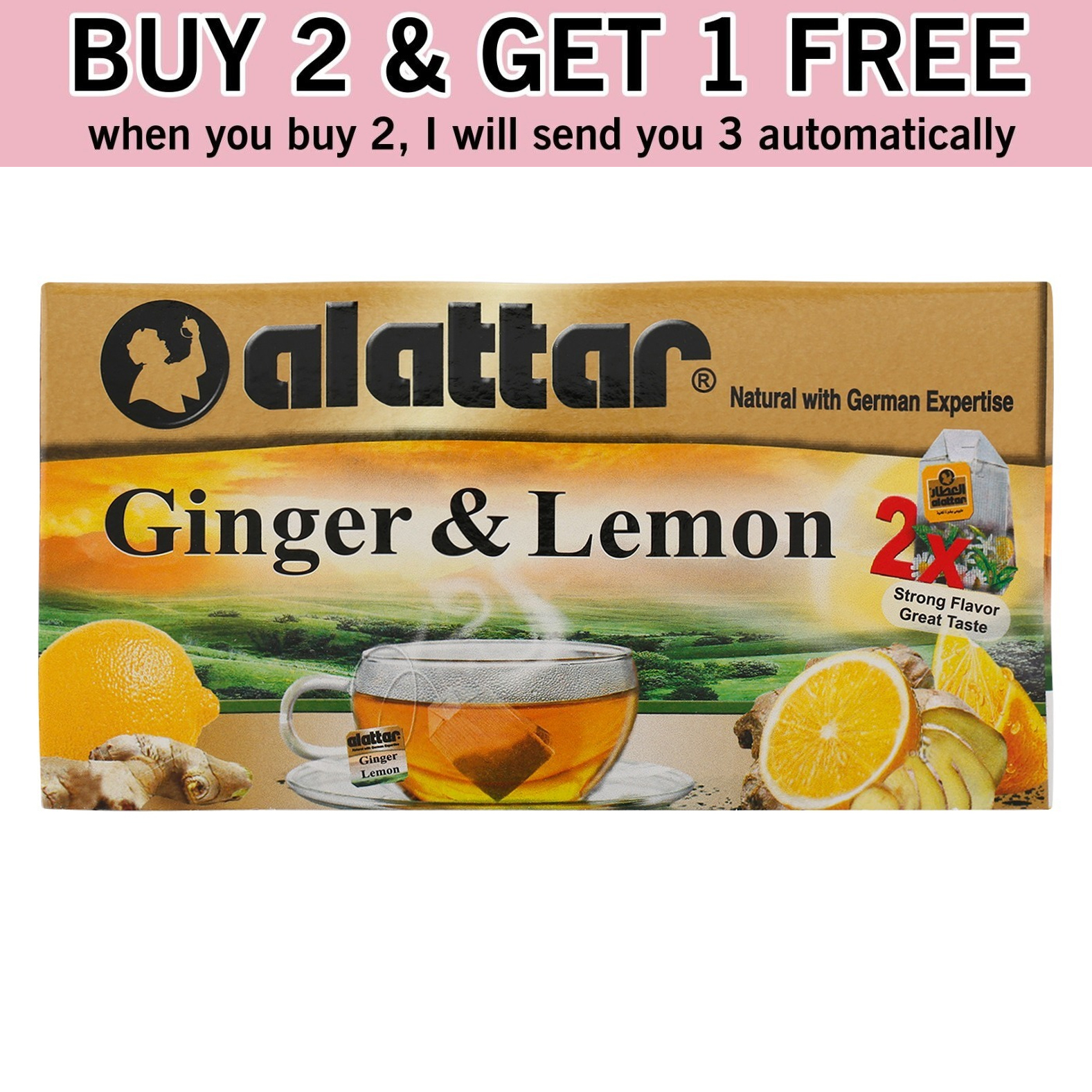 Buy 2 Get 1 Free | Alattar Ginger And Lemon 15 Bag - $32.00