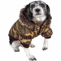 Pet Life Classic Metallic Winter Dog Coat with Zippered Removable Fur Hood - Dog - £23.59 GBP+