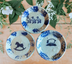 Rustic Animal Motif Tea Bag Butter Pat Pottery Dishes Farmhouse Style Kitchen - £27.97 GBP