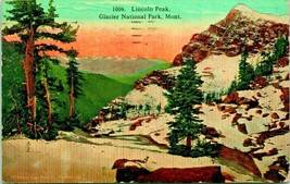Lincoln Peak Glacier National Park Montana MT 1924 DB Postcard Yellowstone  S20 - £9.30 GBP